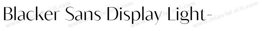 Blacker Sans Display Light字体转换